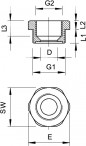 Redukcja poliamidowa do dławnic M20/M16 107 R M20-16 PA 2030619 /100szt./