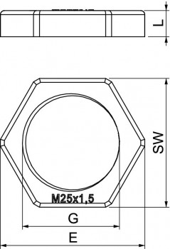 Nakrętka poliamidowa M32 srebrnoszara 116 M32 SGR PA 2048795