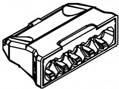 Szybkozłączka 5-torowa 0,5-2,5mm2 450V 24A jasnoszara 61 525 LGR 2054507 /100szt./