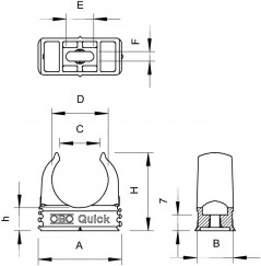 Klips montażowy Quick M16 2955 M16 2149004 /100szt./