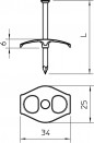 Uchwyt montażowy do przewodów Nagel-Fix z gwoździem 3x40mm 1996 40 2222833 /100szt./