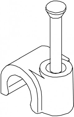 Uchwyt do kabli ISO 6mm z gwoździem 2x25mm 2006 25 RW 2225417 /100szt./