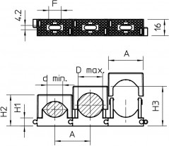 Uchwyt kablowy dociskowy /18-30mm/ 2037 18-30 LGR 2250306 /25szt./