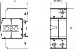 Ogranicznik przepięć C Typ 2+D 2P 10kA 1,1kV V10-C 1+NPE-280 5093418