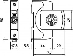 Ogranicznik przepięć B+C Typ 1+2 1P 12,5kA 280V V50-1-280 5093500