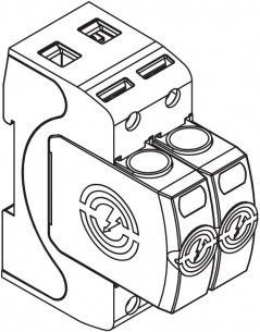 Ogranicznik przepięć B+C Typ 1+2 1P+N 12,5kA 280V V50-1+NPE-280 5093522