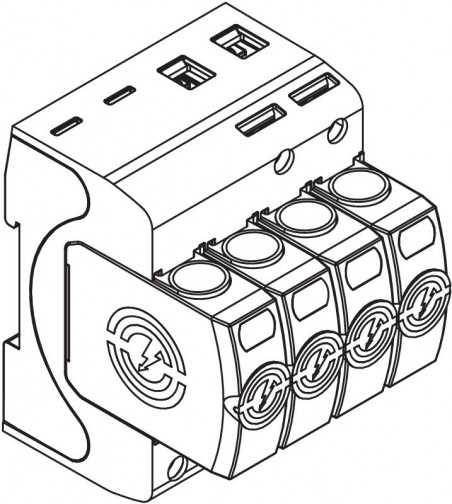 Ogranicznik przepięć C Typ 2 4P 20kA 280V V20-4-280 5095164