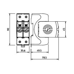 Ogranicznik przepięć C Typ 2 1P+N 40kA 280V V20-1+NPE-280 5095251