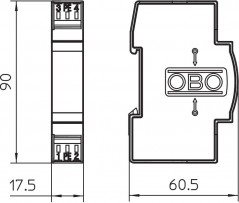 Ogranicznik przepięć dla systemów dwużyłowych 28VAC/19VDC 0,5kA 1kV FLD 2-24 5098816