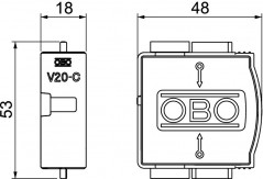 Wkładka ogranicznika przepięć C Typ 2 Typ 2 20kA 1,3kV V20-C/0-280 5099609