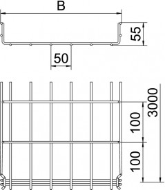 Korytko siatkowe 50x55 GR-Magic GRM 55 50VA4301 6001070 /3m/