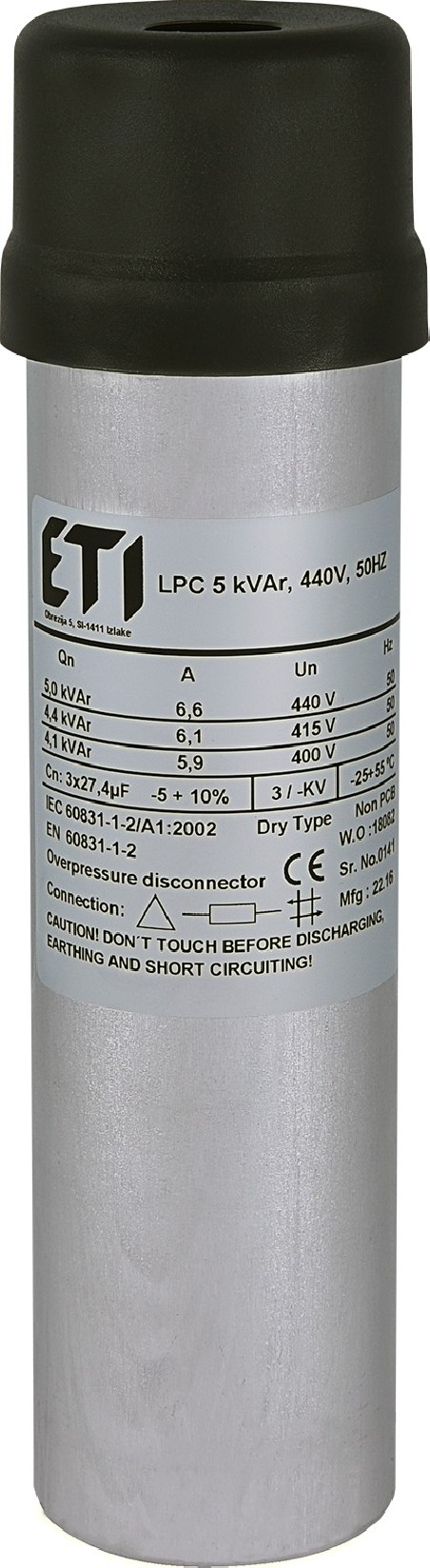 Kondensator CP LPC 5kVAr 440V 50HZ 004656713