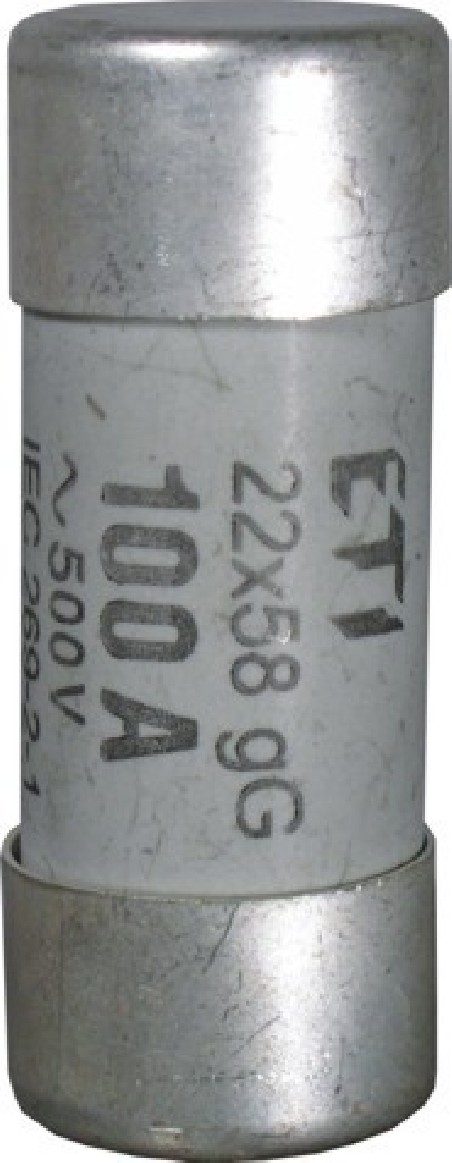 Wkładka bezpiecznikowa cylindryczna 22x58mm 80A gG 500V CH22/P /z wybijakiem/ 006711013