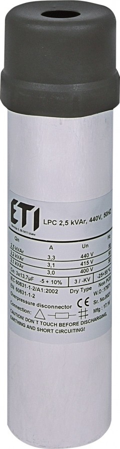 Kondensator LPC 2,5 kVAr 440V 50Hz 004656710