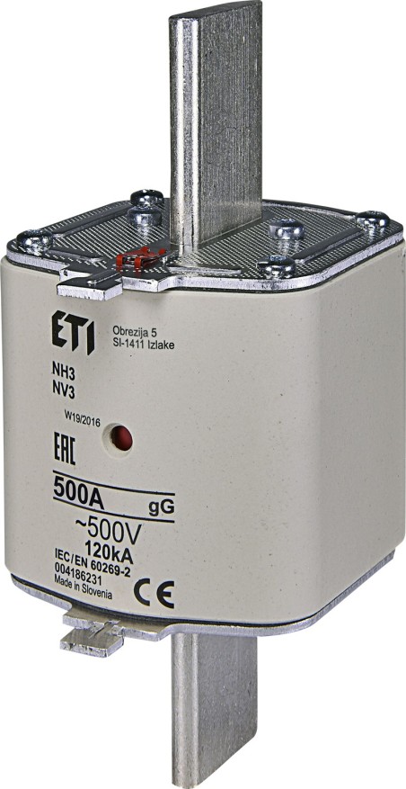 Wkładka bezpiecznikowa KOMBI NH3 500A gG 500V WT-3 004186231