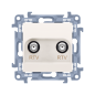 Osprzęt - Simon10 Gniazdo antenowe RTV-RTV (moduł), 1x wejście: 5  1000 MHz krem CAK2F.01/41