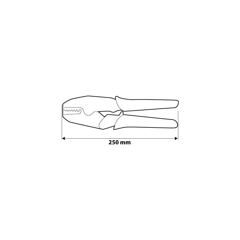 Szczypce do zaciskania końcówek nieizolowanych 0.34-4mm2 22-12AWG 01-502