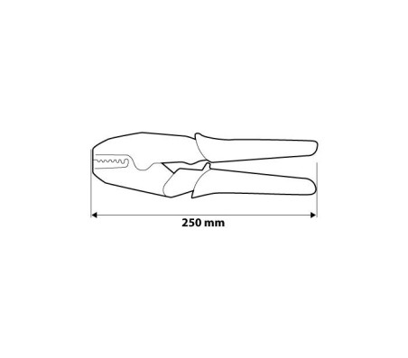 Szczypce do zaciskania końcówek nieizolowanych 0.34-4mm2 22-12AWG 01-502