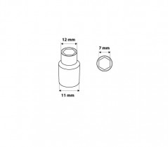 Nasadka sześciokątna 1/4cala 7 mm 08-447