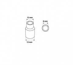 Nasadka sześciokątna 1/4cala 8 mm 08-448