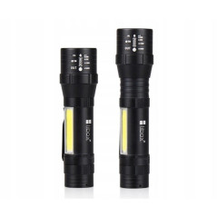 Latarka LED 600lm akumulatorowa z dodatkowym światłem bocznym LB0172