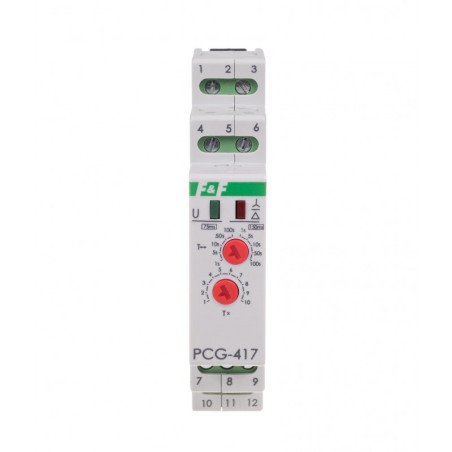 Przekaźnik czasowy 2Z 8A 1-1000sek 230V AC, 24V AC/DC gwiazda-trójkąt PCG-417DUO