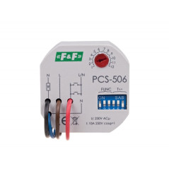 Przekaźnik czasowy 8-funkcyjny z wejściem START 10A 1Z 230V AC 0,1sek-24h PCS-506