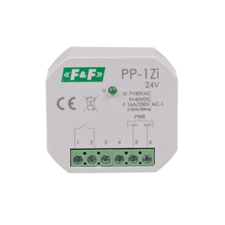 Przekaźnik elektromagnetyczny 1Z 16A 7-30V AC/9-40V DC (160A/20ms) PP-1Zi-24V