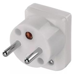 Wtyczka kątowa 10/16A 250V 2P+Z biała NFP-001 P0035