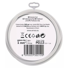Przedłużacz 1-gniazdo z/u 3m /H05VV-F 3x1/ biały P0113