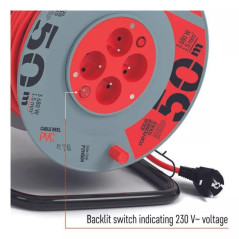 Przedłużacz bębnowy 4-gniazda z/u 50m H05VV-F 3G1,5 IP20 P194504