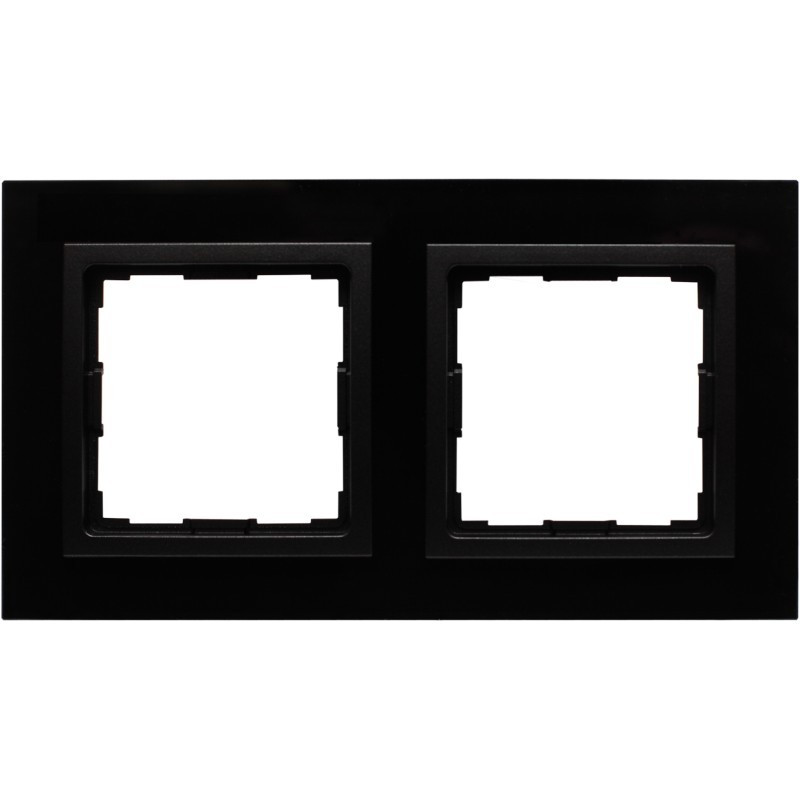 VENA2 Ramka podwójna szkło Xglass akrylowe czarny + antracyt 5209182