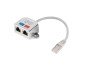 Adapter - rozdzielacz LAN RJ45 - 2xRJ45 FTP /2 urządzenia na 1 kablu/ AD-0026-S Adapter - rozdzielacz LAN RJ45 - 2xRJ45 FTP /2 urządzenia na 1 kablu/ AD-0026-S