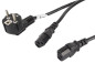 Kabel zasilający CEE 7/7-2xIEC 320 C13 2m VDE czarny CA-C13C-13CC-0018-BK