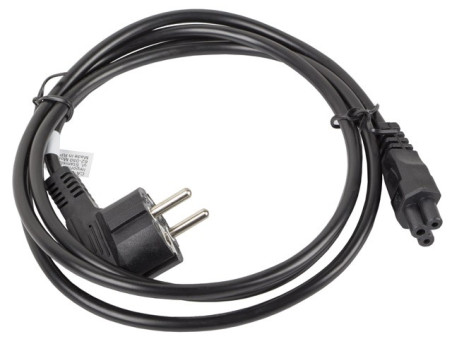 Kabel zasilający LAPTOP (MIKI) IEC 7/7 - IEC 320 C5 1.8m VDE czarny CA-C5CA-11CC-0018-BK