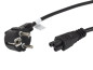 Kabel zasilający LAPTOP (MIKI) IEC 7/7 - IEC 320 C5 1.8m VDE czarny CA-C5CA-11CC-0018-BK