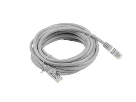 Kabel krosowy patchcord F/UTP kat.6 5m szary