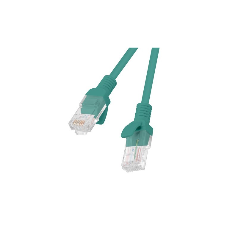 Kabel krosowy patchcord U/UTP kat.5e 0,25m zielony PCU5-10CC-0025-G