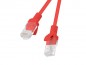 Kabel krosowy patchcord U/UTP kat.5e 0,25m czerwony PCU5-10CC-0025-R