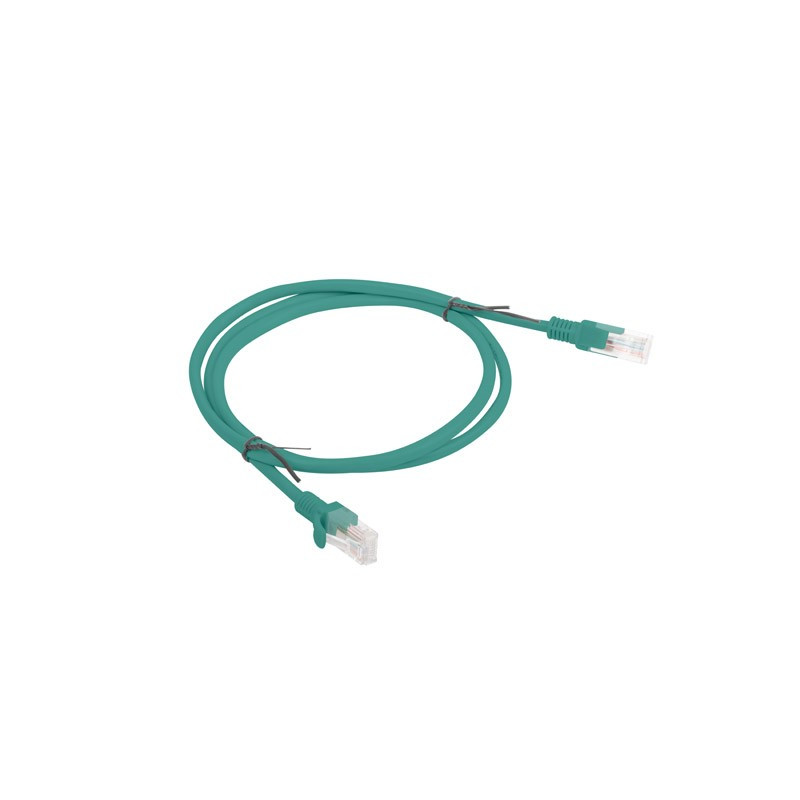 Kabel krosowy patchcord U/UTP kat.5e 1m zielony PCU5-10CC-0100-G