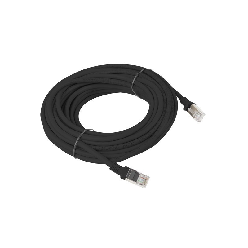 Kabel krosowy patchcord U/UTP kat.5e 10m czarny PCU5-10CC-1000-BK Kabel krosowy patchcord U/UTP kat.5e 10m czarny PCU5-10CC-1000-BK