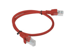 Kabel krosowy patchcord U/UTP kat.6 0,5m czerwony