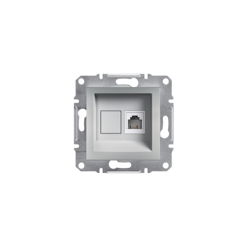 ASFORA Gniazdo telefoniczne bez ramki aluminium EPH4100161 ASFORA Gniazdo telefoniczne bez ramki aluminium EPH4100161