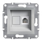 ASFORA Gniazdo telefoniczne bez ramki aluminium EPH4100161 ASFORA Gniazdo telefoniczne bez ramki aluminium EPH4100161