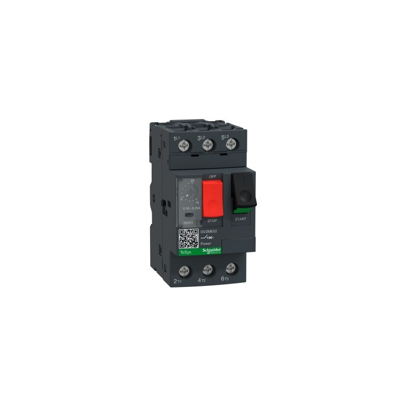 TeSys Deca Wyłącznik silnikowy 3P 0,06kW 0,16-0,25A PL GV2ME02AP