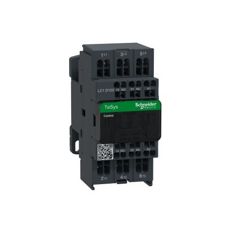 TeSys Deca Stycznik mocy 12A 3P 24V 50/60Hz 1Z 1R LC1D123B7