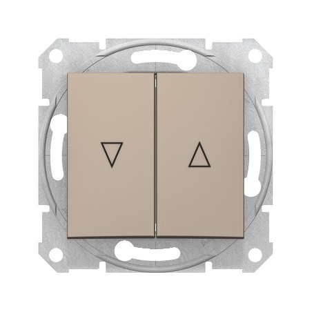 Sedna Przycisk żaluzjowy 2-biegunowy z blokadą elektryczną 10A satyna SDN1300168