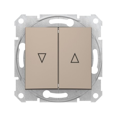 Sedna Łącznik żaluzjowy 2-biegunowy z blokadą mechaniczną 10A satyna SDN1300368