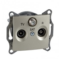 Sedna Gniazdo antenowe RD/TV/SAT końcowe satynowe SDN3501368
