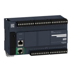 Modicon M221, sterownik kompaktowy, port szeregowy RJ45, Ethernet, 24 wejść, 16 wyjść tranzystorowych PNP, 24 VDC